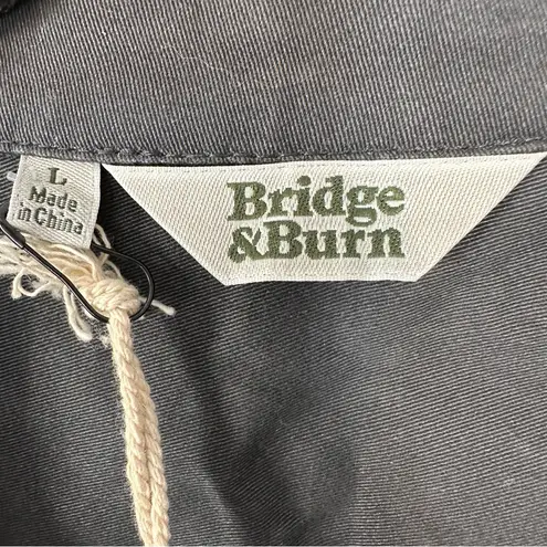 Bridge & Burn The Lou Utility Jumpsuit NWT NEW Large Slate Gray