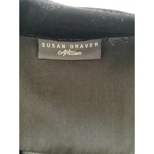 Susan Graver Peach Skin Zip Bomber Jacket Elastic Waist Faux Beaded Button Chic - Image 12