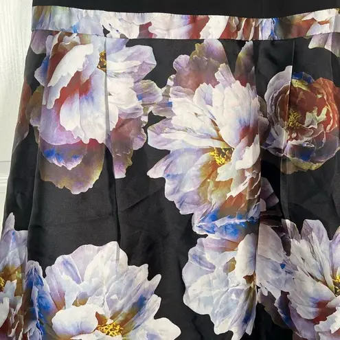 City Chic Sz L / 20 Sleeveless Midi Long Dress Floral Skirt Black Top