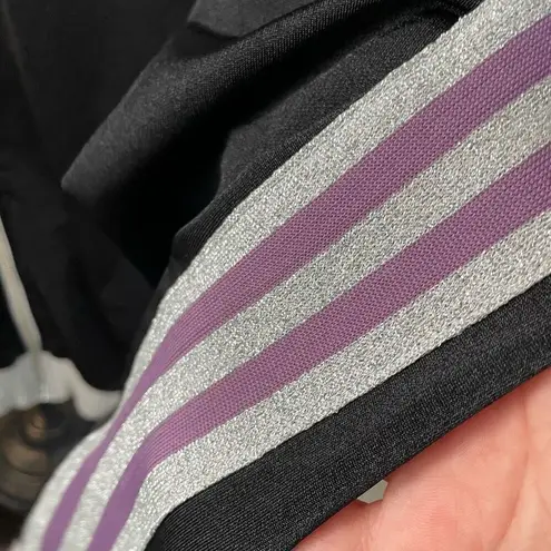 Baby Phat Y2K Track Jacket Bling Cat Black Purple Silver Metallic 3X