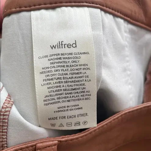 Wilfred Nocturne Vegan Leather Short Cognac Tan Size 2