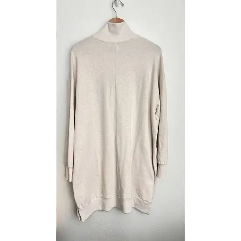 Faherty Legend Quarter Zip Dress Sweater Flowy Off White Size XL Minimal Soft