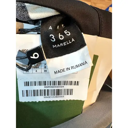 365 Art Marella Marea Abstract Print Sleeveless Dress Blue Black 4