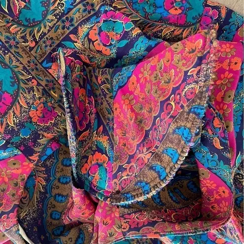 Lady Carol Petites Vintage Paisley Shoulder Pad Skirt Suit Set 14 Red