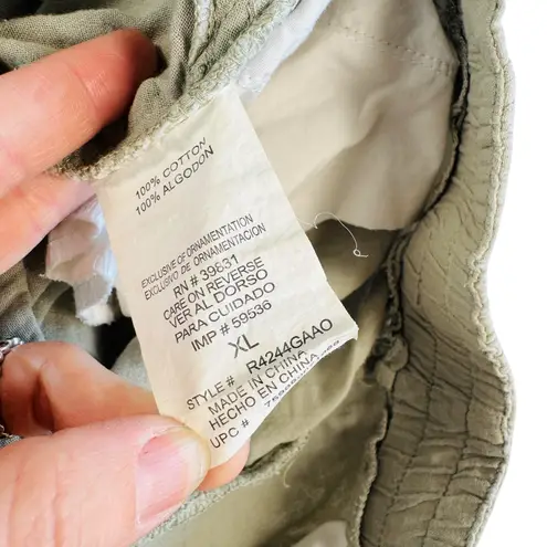 Rewind Linen Blend Pull-On Shorts Sz XL 2 Pair Neutral Beige & Sage Green