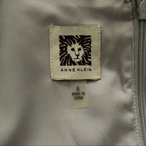 Anne Klein  Shear Frayed Dress Gray 8