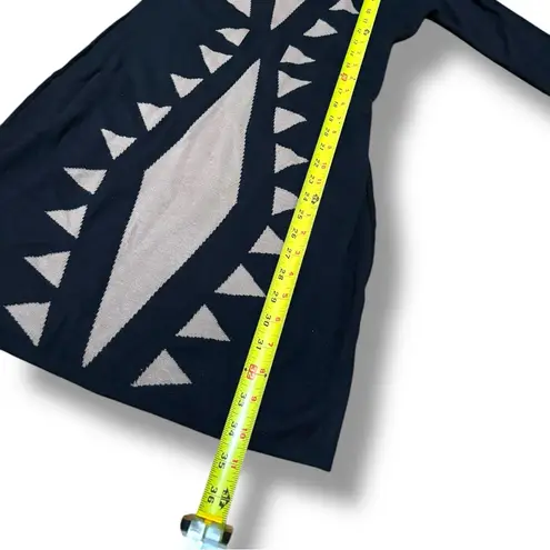 Young Threads NWT New York City Taupe Black Geometric Mini Sweater Dress Medium