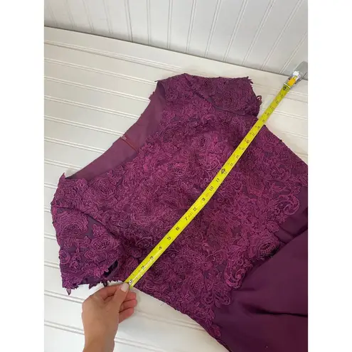 NWT Miao Duo Women’s Burgundy Gown Lace Fit And Flare Wedding Bridesmaid Size 12 Purple