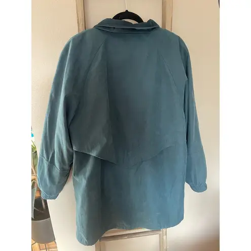 Fleet Street Vintage Teal Longline Coat | Women’s M Spring Jacket Lined Parka