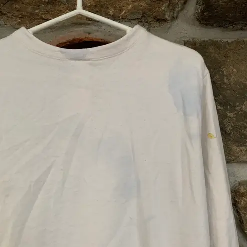 Vintage Cream White/Beige Fall Scene Button Up Cardigan Sweatshirt White Size M