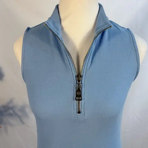 Spartina 449 ♨️ Serena Half-Zip Pique Top — Azure (Sleeveless) Size XXS NEW 💛
