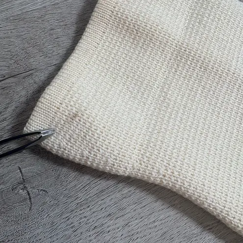 Macy Associates Italian Wool Long Cardigan Coat Cream Gold Button Detail Vintage Size M