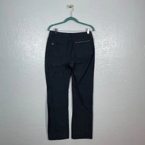 Royal Robbins Women 6 Gray Pants Pockets Stretch Adjustable Cuff Hiking Granola