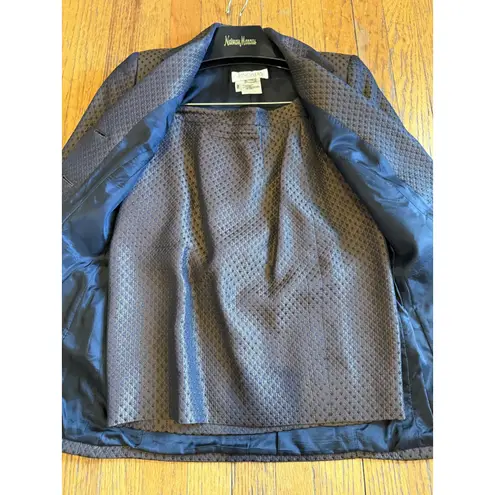 VINTAGE Escada Margaretha Ley Skirt Suit Womens 34 Silk Wool Brown Jacquard 90s Size undefined