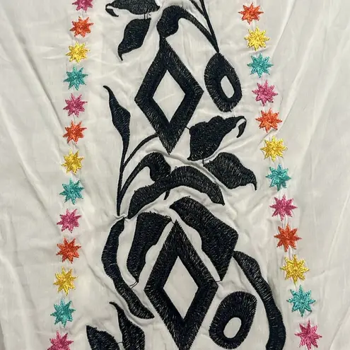 Anna Scholz Blouses Sz 18 Off Shoulder Shirred Embroidered Feminine Casual Black