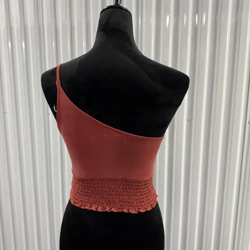 Urban Pipeline Urban Outfitters Women’s Rusty Orange One Shoulder Cropped Tank Top Size Small