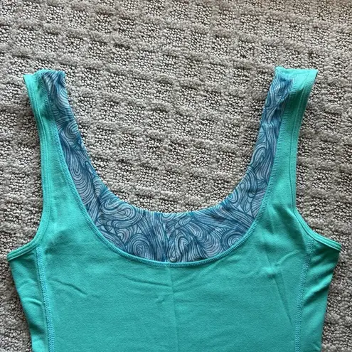 Lululemon Tank Top Womens Green Blue Swift Tech Yoga Gym Teal Running Y2K Size 4