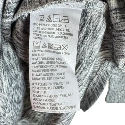 Lisa Rinna Collection Gray Heather Thermal Dolman Sleeve Round Neck Top Size L Size L