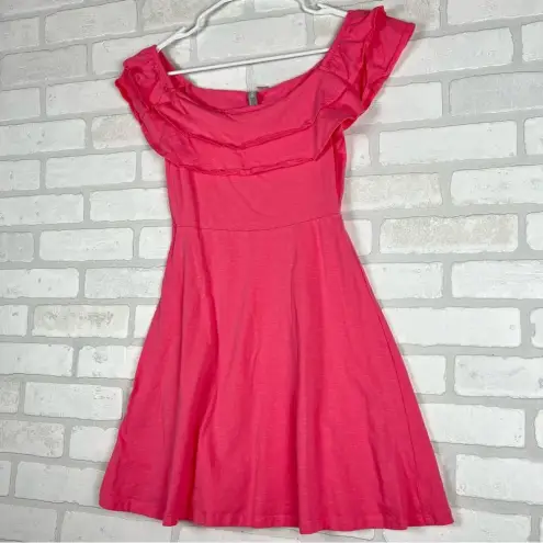 ASOS  Pink Darling Dress,‎ Size 2, ruffle top, off shoulder or on shoulder