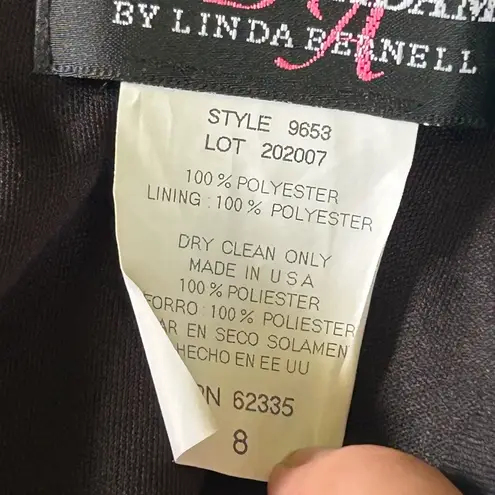 Vintage Y2K Handkerchief Asymmetrical Hem Betsey & Adam Size 8 halter neck Black