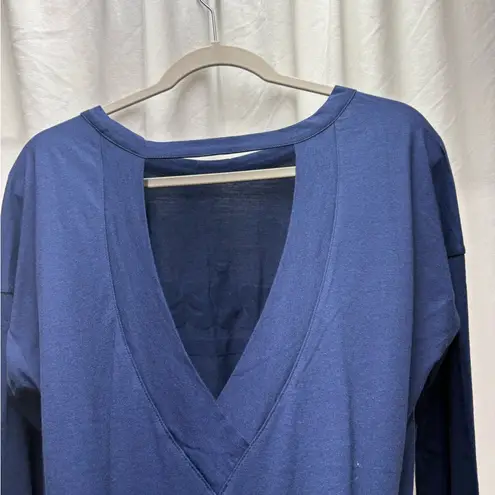 Fanatics Navy New York Yankees Core Boat Neck Long Sleeve T-Shirt wns M NWT