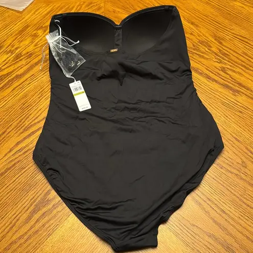 Anne cole Women's Live In Color Twist Front Shirred One Piece NWT