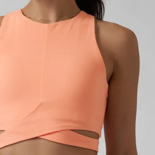 Athleta  Bright Peach Conscious Crop Cut Out Bra A-C