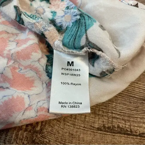 Shyanne Multicolor Floral Print Kimono with Bell Sleeves Size Medium