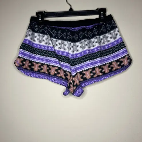 Gingerbread Men fleece sleep shorts