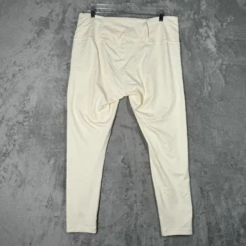 Calia by Carrie Calia Pants Womens XXL 2XL‎ Cream Textured Leggings Loungewear Casual Athleisure