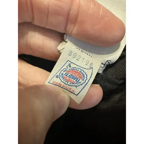 Donna Karan Vtg 80s 90s NY Black Wool Fit Flare Long Sleeve Bodysuit Dress US 8