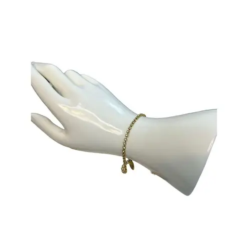 Sarah Coventry signed tennis bracelet clear rhinestone Gold