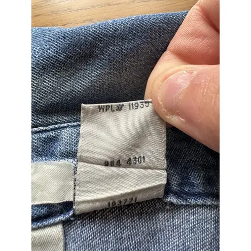 Cabin creek Denim Farm Animal Barn Embroidered Button Down 22W Plus Women Shirt