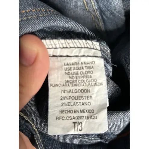 Danesi Jeans Bedazzled Boot Cut Juniors Oversized Fit 28 Waist Low Rise 90s Blue Size undefined