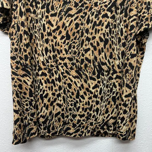 White Stag Animal Print Top Women 4X Casual Stretch Workwear Party Event Evening