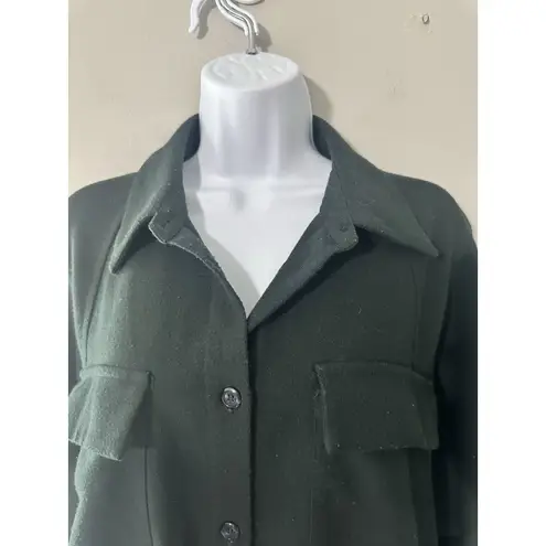 ROUCHA Tillow Oversized Boxy Button Down Shacket Shirt Jacket Green GUC Size S - Image 4