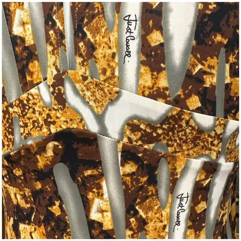 Just Cavalli Womens Dress EU Size 40 US Size Small Animal Print Black Gold Brown