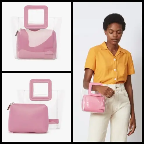 STAUD ππ Mini Shirley Tote Bag ~ Clear Pink NWT