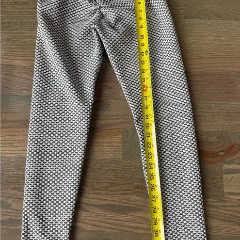 Stylish Women's Black and White Patterned Leggings Gray Size M