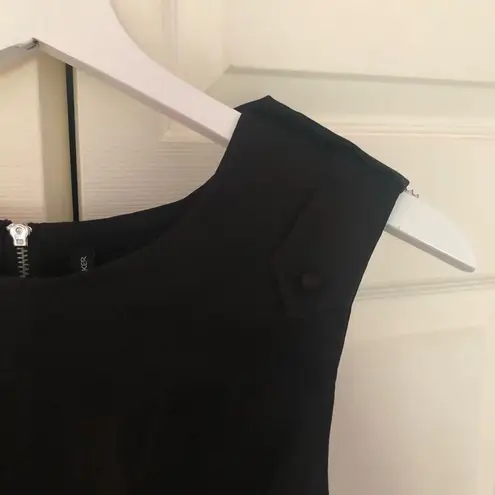 W118 By Walter Baker NWT Black Anne Dress Epaulet Sleeveless Dress Size Medium