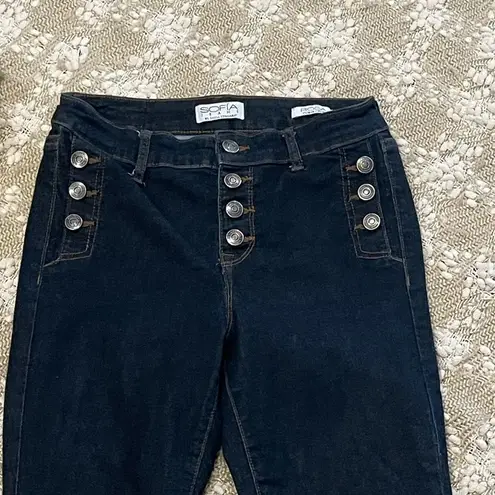 Sofia Vergara Rosa High Waisted Sailor Ankle Jeans Size 2 Blue