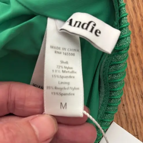 ANDIE Kauai One Piece Swimsuit Emerald Green Sparkle Size M NWT
