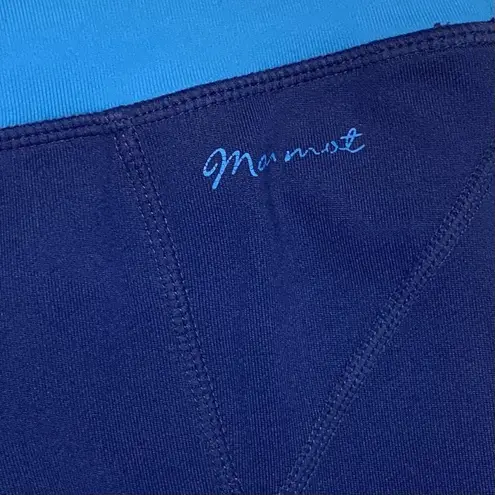 Marmot Blue Leggings Zip Ankles Women’s Sz M Zip Pocket