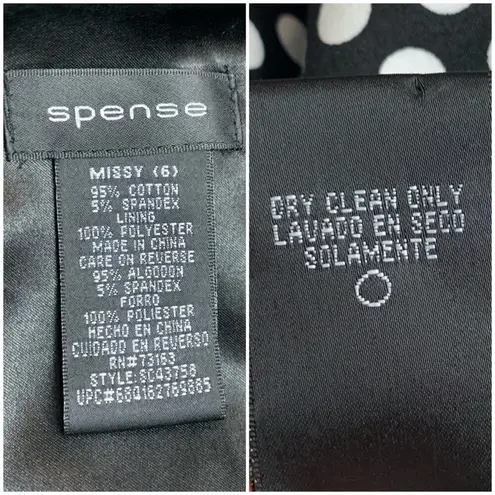 Spense Black White Polka Dot V