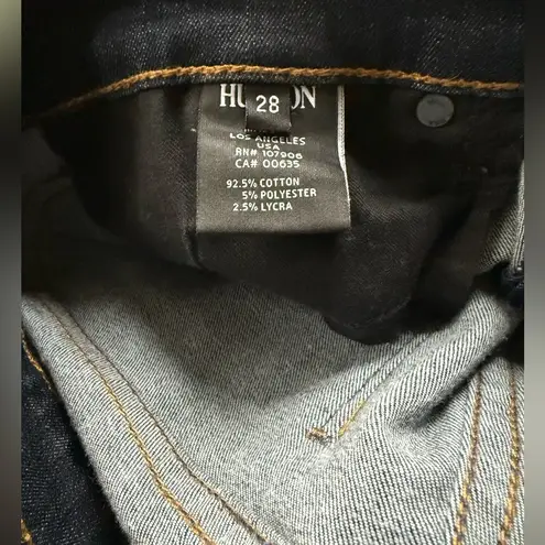 Hudson Jeans Hudson Nico Super Skinny Midrise Jeans Coated Snake Skin Printed