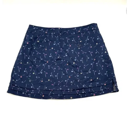 Lady Hagen  Skort Women's Medium Pockets Golf Club Printed Navy