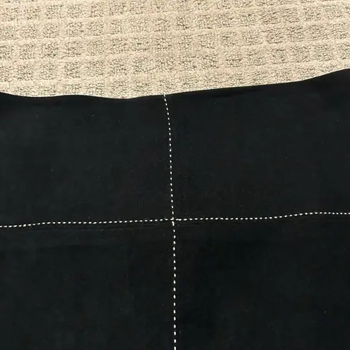 Dalia Collection Pencil Skirt Womens 12 Black Tan Top Stitch Vintage 90s Y2K