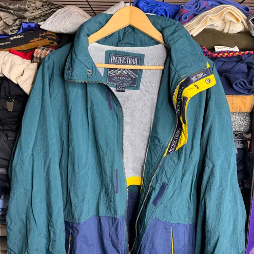 Vintage Pacific Trail Windbreaker Jacket with Hoodie Adult size XL Multiple