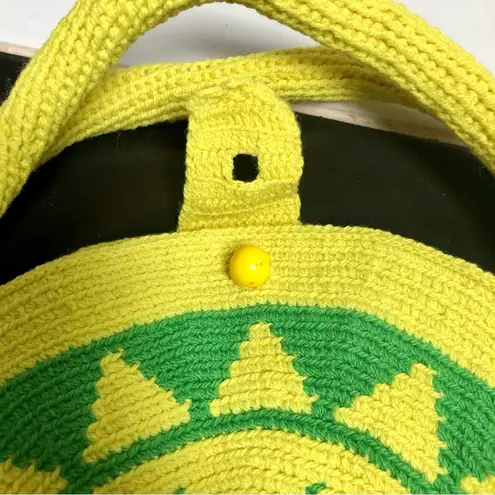 Wayuu NEW Handmade Tribe Round Woven Mini Bag Clutch Wristlet Sun Artisan Yellow