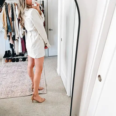 L'Academie Revolve Danika Beige Blazer Dress